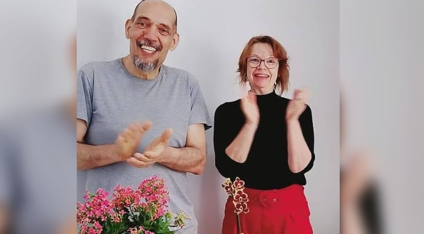 Ageu  e  a esposa Léia